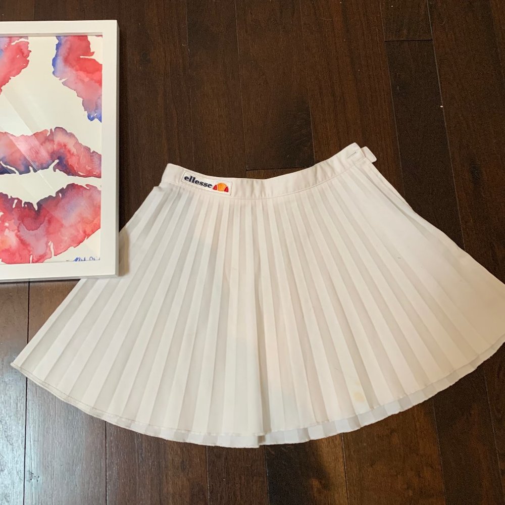 Vintage White Pleated Tennis Skirt